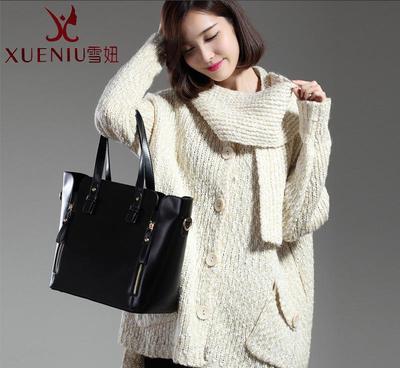 2014秋冬歐版新款純色兩穿羊毛衫 時尚與實用的針織經典